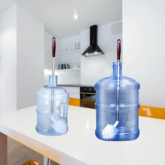 Stainless Steel Water Bottle Cleaning Brush, 360° Spherical Brush Head, Non-Slip Handle, 7-18 Liter Water Bottle
