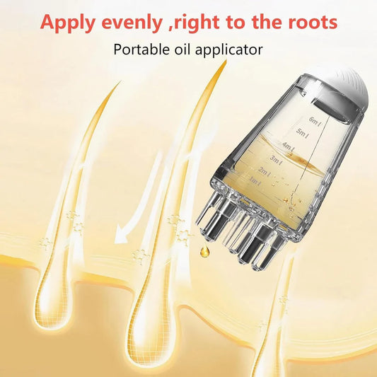 Scalp Applicator Comb, Hair Scalp Oil