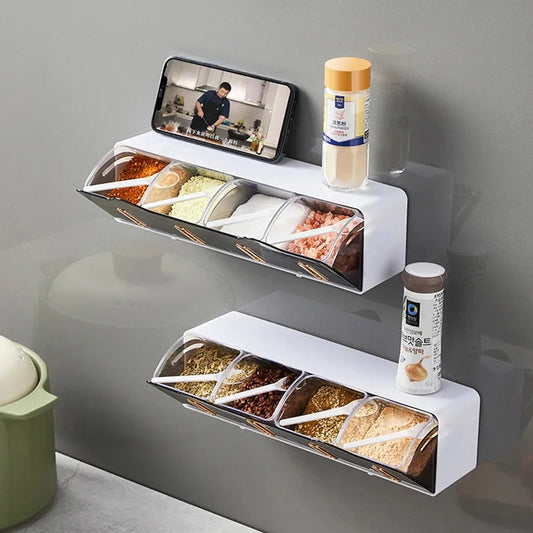Wall Mounted Spice Seasoning Storage Holder