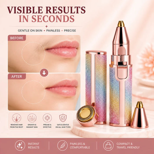 2 In 1 Rechargeable Flawless Eyebrow & Facial Hair Remover