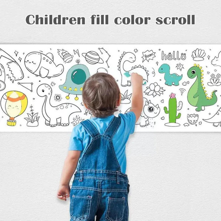 Children Coloring Sticker Roll | BIG SIZE