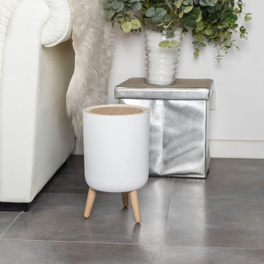 High Foot Dustbin With Lid Large Capacity