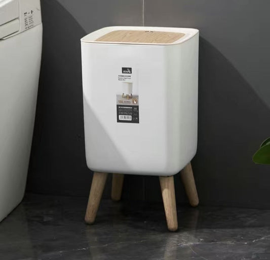 High Foot Dustbin with Lid Large Capacity (Square Shaped)