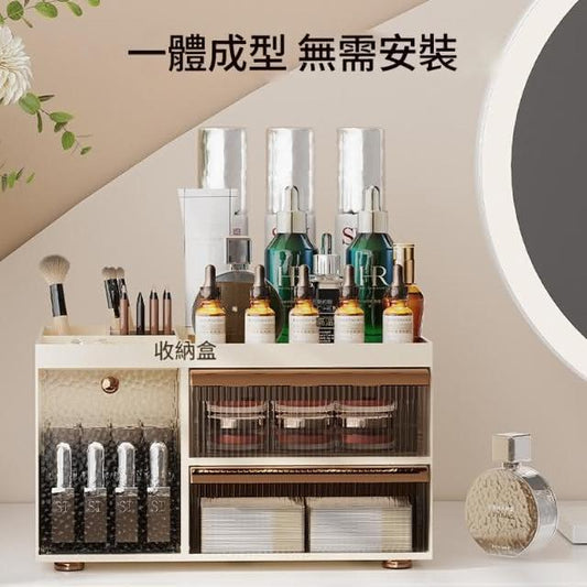 Plastic Cosmetics Skincare Dressing Table Desktop Storage Box Cabinet Organizer