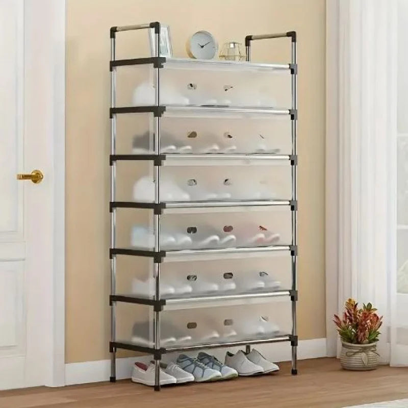 6 Multi layer Stainless Steel Shoes Rack – Space Saving Shoe Organizer