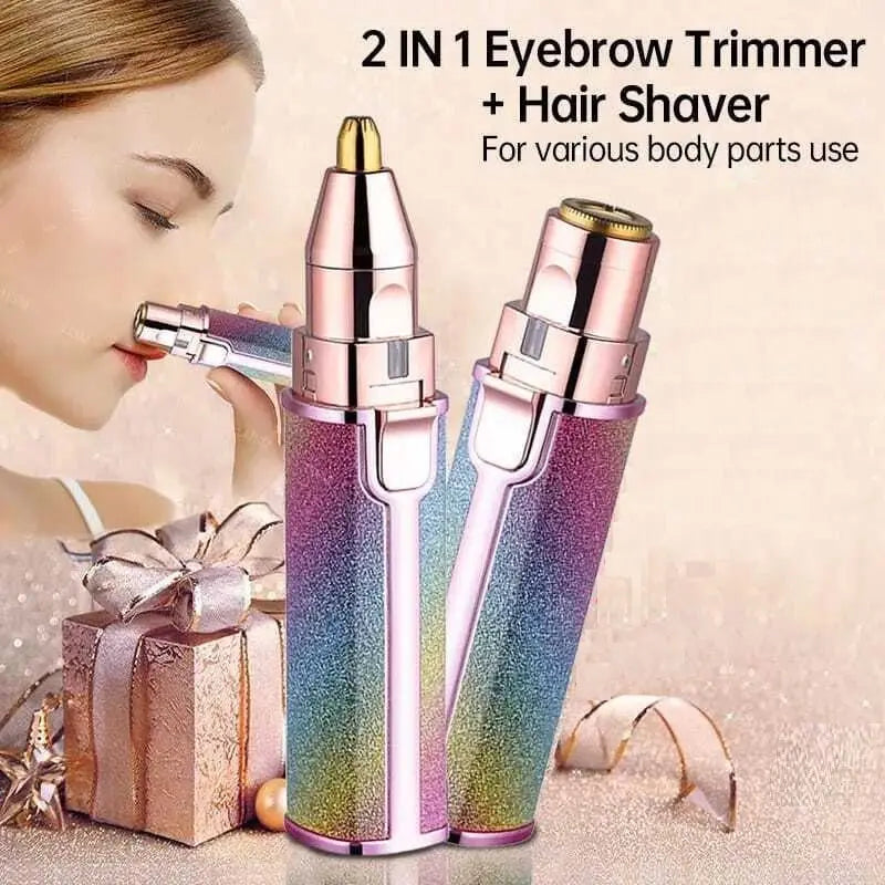 2 In 1 Rechargeable Flawless Eyebrow & Facial Hair Remover