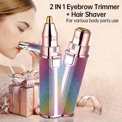 2 In 1 Rechargeable Flawless Eyebrow & Facial Hair Remover