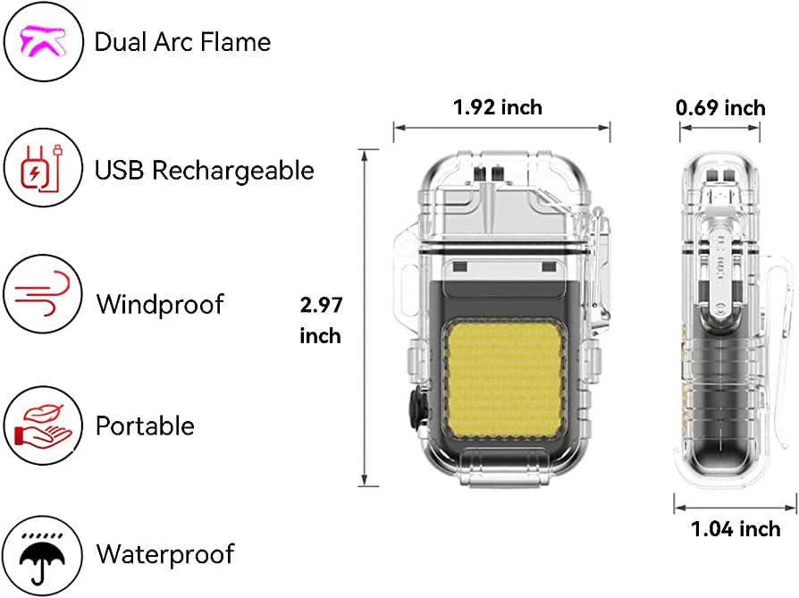 Rechargeable Waterproof Arc Lighter