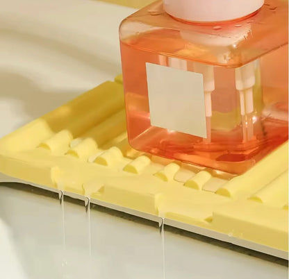 Silicone Faucet Drain Pad, Kitchen Faucet Mat, Bathroom Sink Draining Pad, Silicone Splash Guard