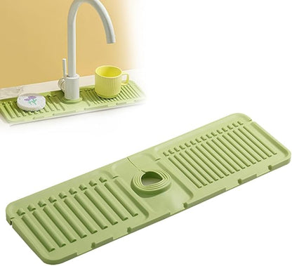 Silicone Faucet Drain Pad, Kitchen Faucet Mat, Bathroom Sink Draining Pad, Silicone Splash Guard