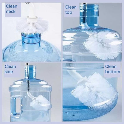 Stainless Steel Water Bottle Cleaning Brush, 360° Spherical Brush Head, Non-Slip Handle, 7-18 Liter Water Bottle