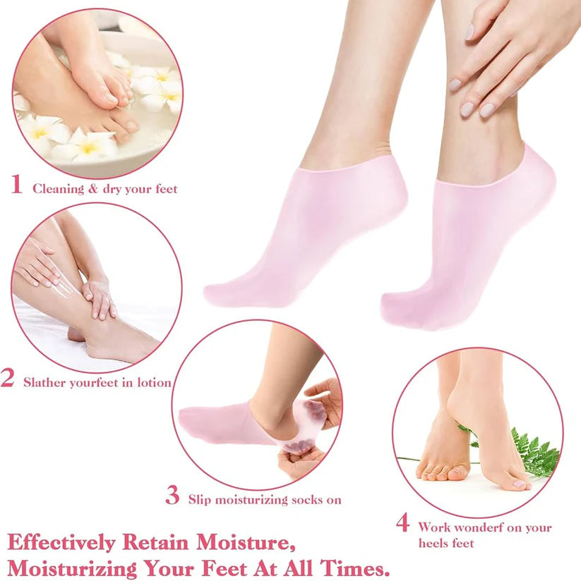 Silicone Moisturizing Socks - High Quality & Long Lasting