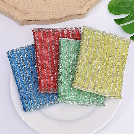 4pcs Double Sided Dishwashing Sponge