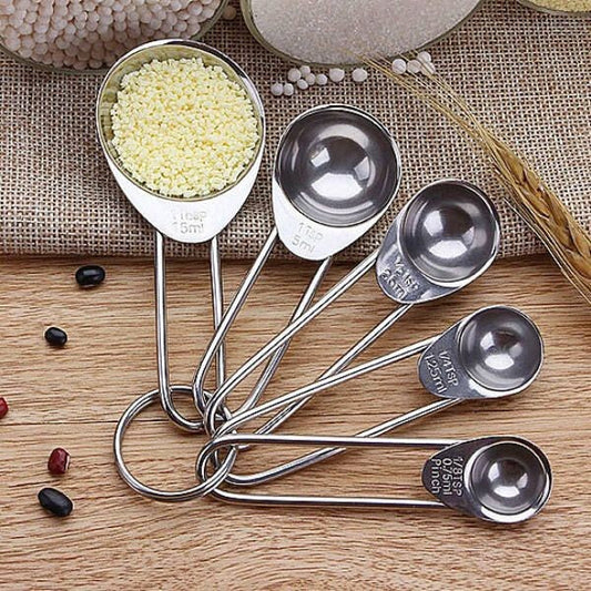5Pcs Stainless Steel Measuring Spoon