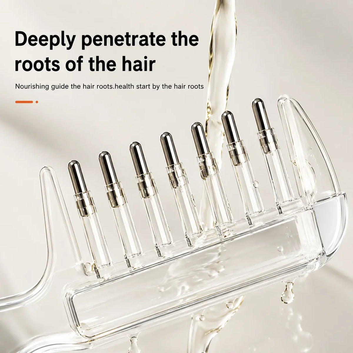 2 in 1 Crystal Oil & Serum Applicator Comb – Mess-Free Scalp Oil Application & Distributor