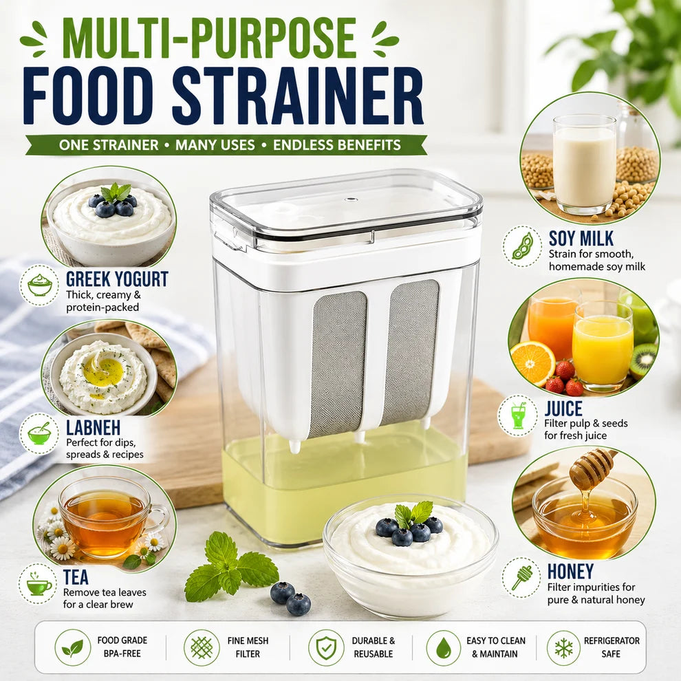 1100ML Greek Yogurt Maker and Beverage Strainer