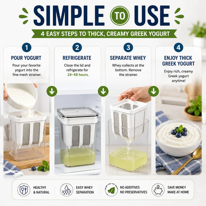 1100ML Greek Yogurt Maker and Beverage Strainer