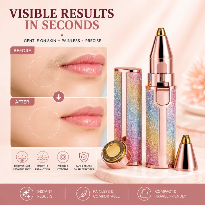 2 In 1 Rechargeable Flawless Eyebrow & Facial Hair Remover