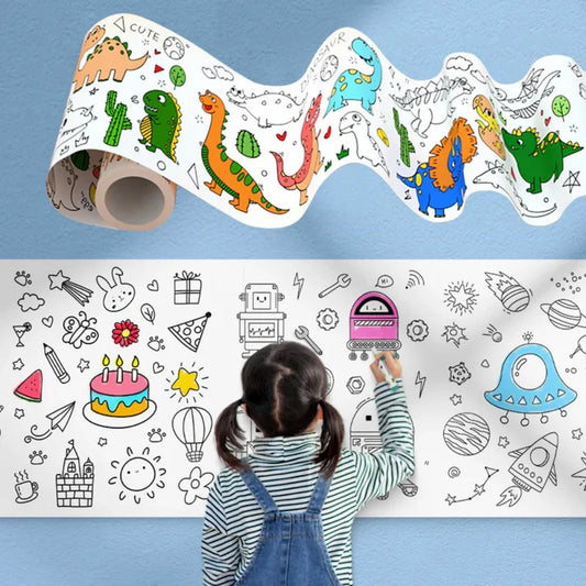 Children Coloring Sticker Roll | BIG SIZE