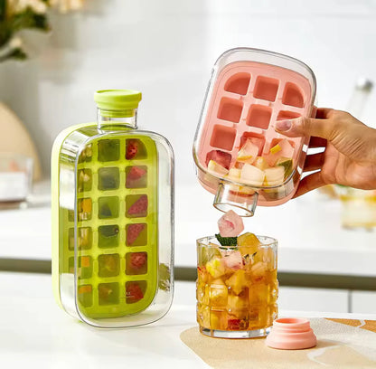 2 In 1 Ice Maker Ice Cube Bottle, Portable Ice Maker Kettle, Ice Mold Cooler Cup, Outdoor Fitness Drink Bottle