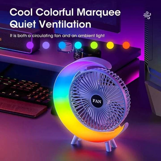 G Shape Rgb Light Fan
