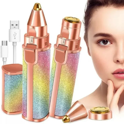 2 In 1 Rechargeable Flawless Eyebrow & Facial Hair Remover