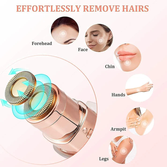 2 In 1 Rechargeable Flawless Eyebrow & Facial Hair Remover