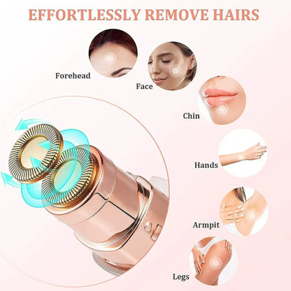 2 In 1 Rechargeable Flawless Eyebrow & Facial Hair Remover