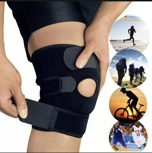 Open Patella Knee Support Brace – Adjustable Compression Sleeve for Pain Relief & Sports Injury Recovery.      2 PIECES(For 2 Knees)