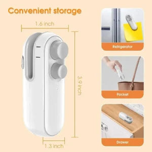 Portable Mini Sealing Machine – USB Rechargeable Food Bag Sealer