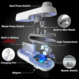 Portable Mini Sealing Machine – USB Rechargeable Food Bag Sealer