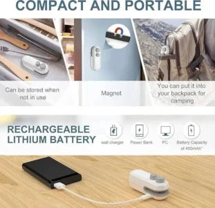 Portable Mini Sealing Machine – USB Rechargeable Food Bag Sealer