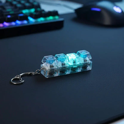 Keyboard Fidget Stress Relief Keychain for Kids & Adults (Random Colors)