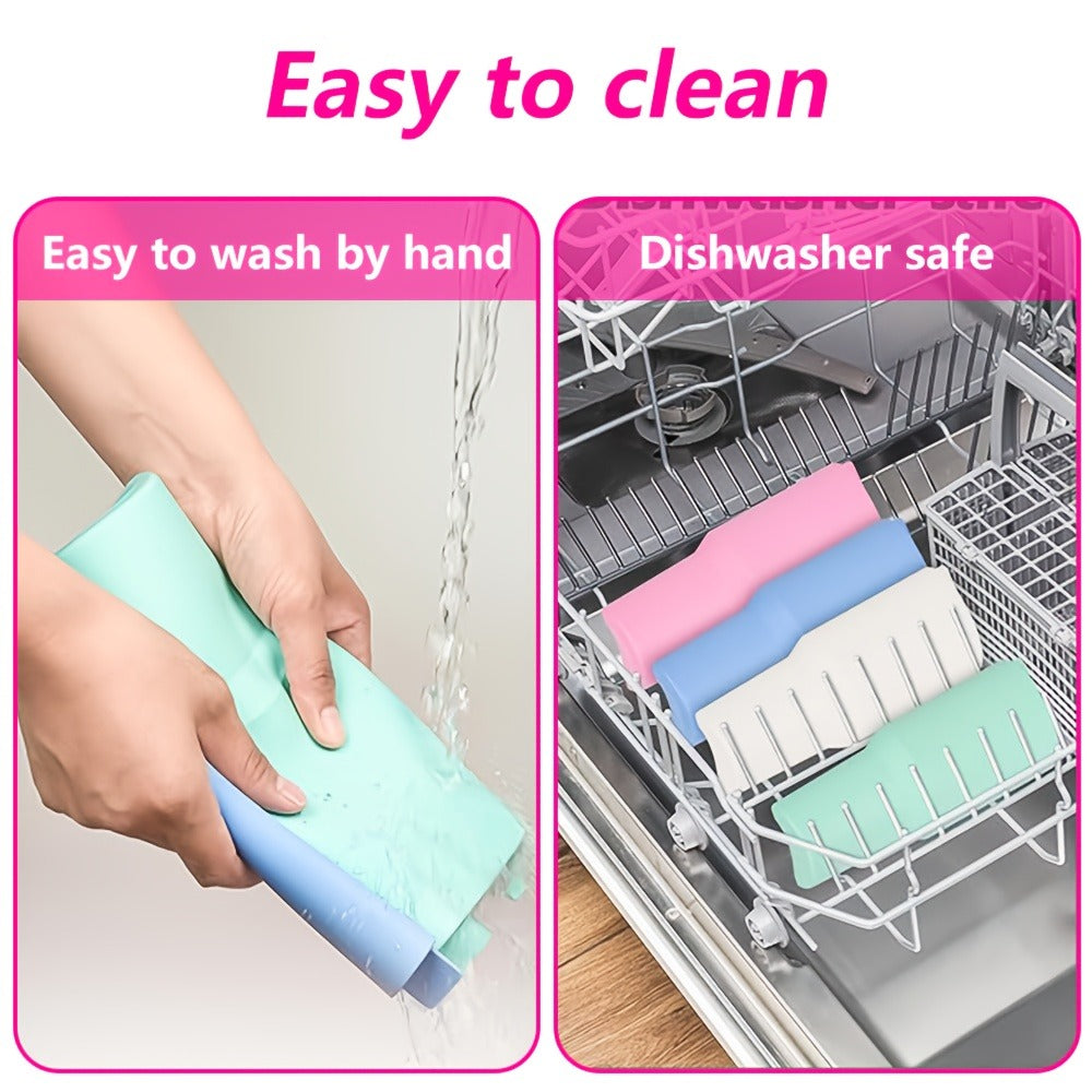 2-in-1 Drink Separator Divider with Spill Proof Lid for Stanley Tumbler 40oz, Silicone Liner Reusable Insert Cup Splitter Dual-Sided Drink for Coffee, Cola, Juice