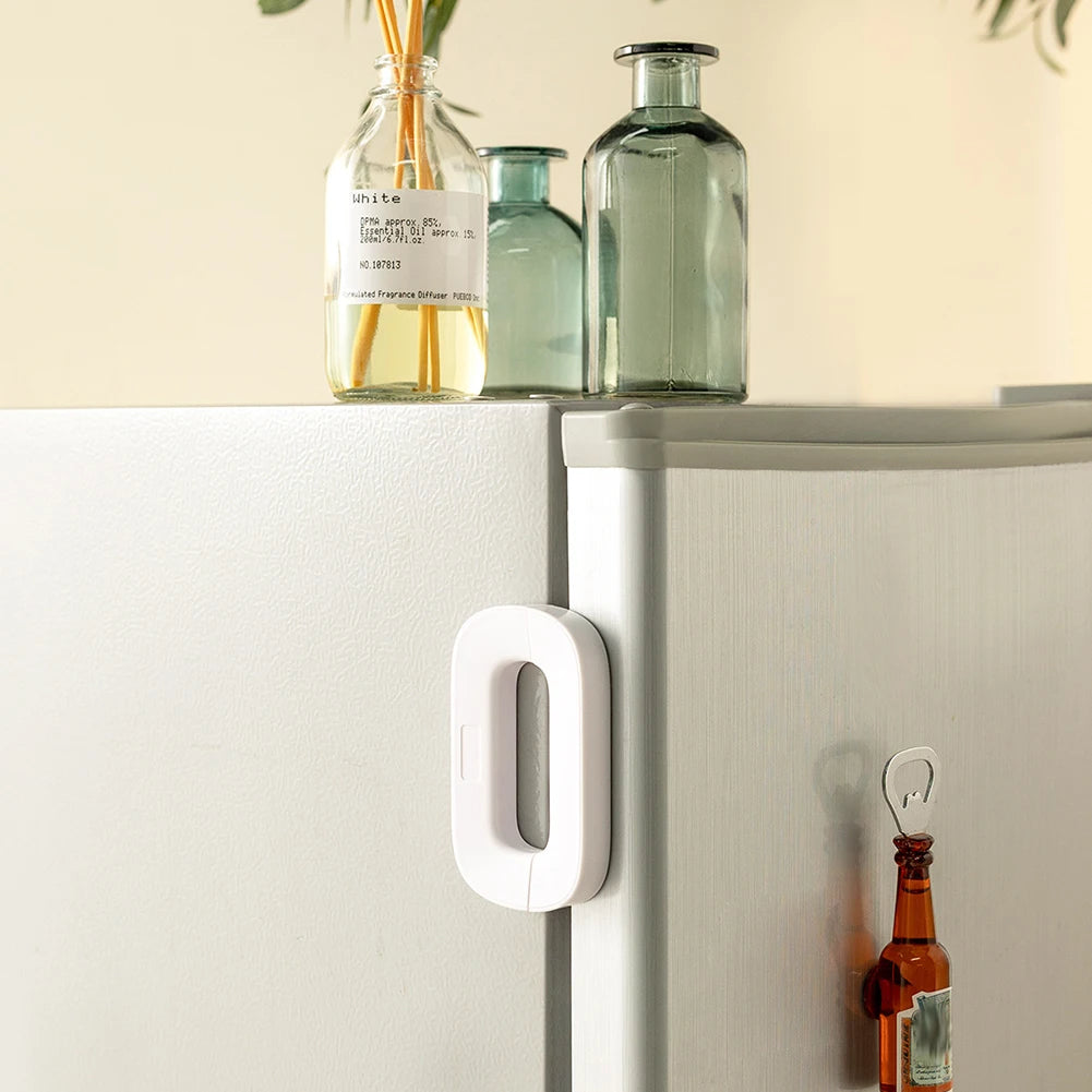 Self-Adhesive Fridge Lock Latchs System for Home Refrigerator Lock Fridge Freezer Door Locks Kids Baby Safety Child Cabinet Lock