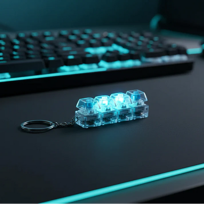 Keyboard Fidget Stress Relief Keychain for Kids & Adults (Random Colors)