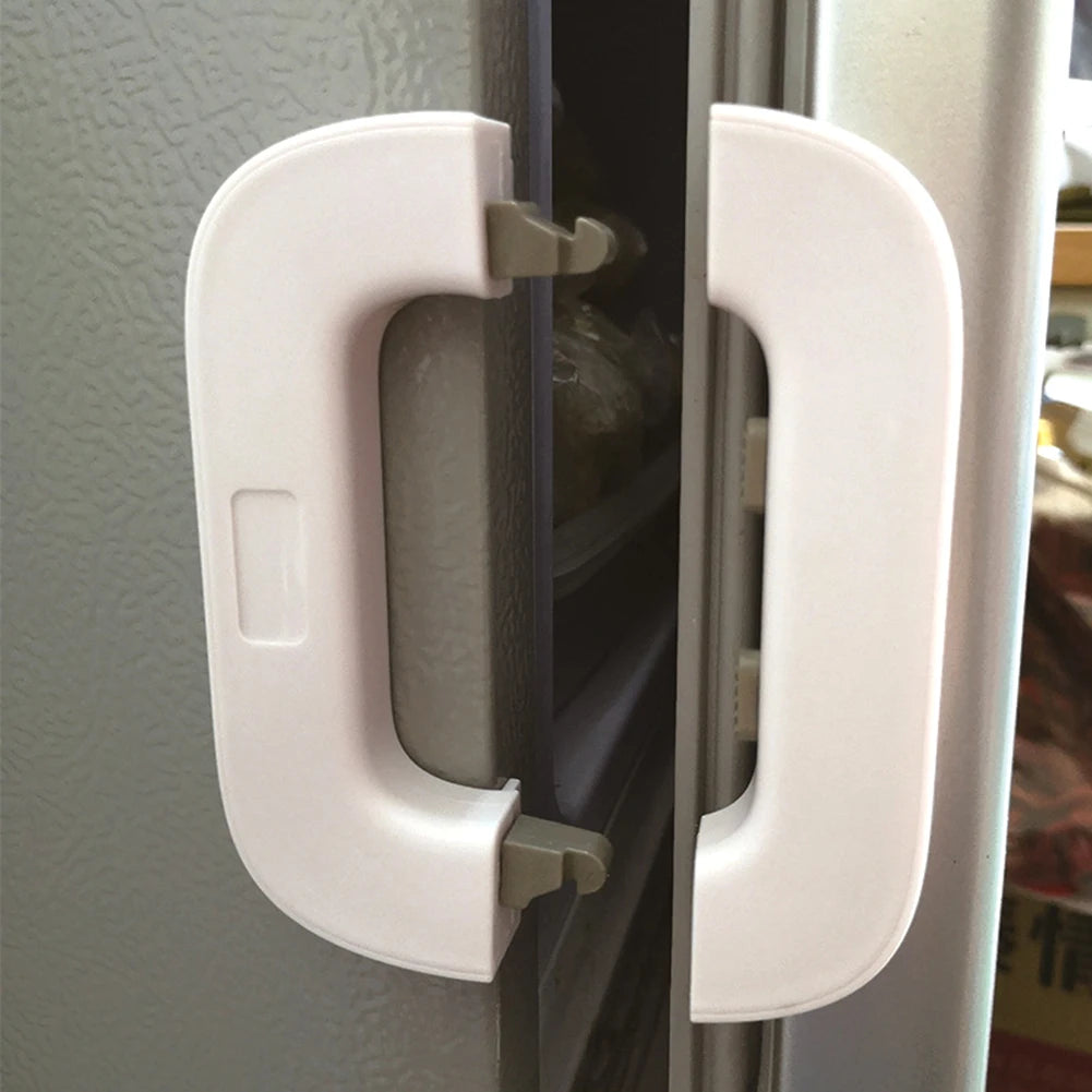 Self-Adhesive Fridge Lock Latchs System for Home Refrigerator Lock Fridge Freezer Door Locks Kids Baby Safety Child Cabinet Lock