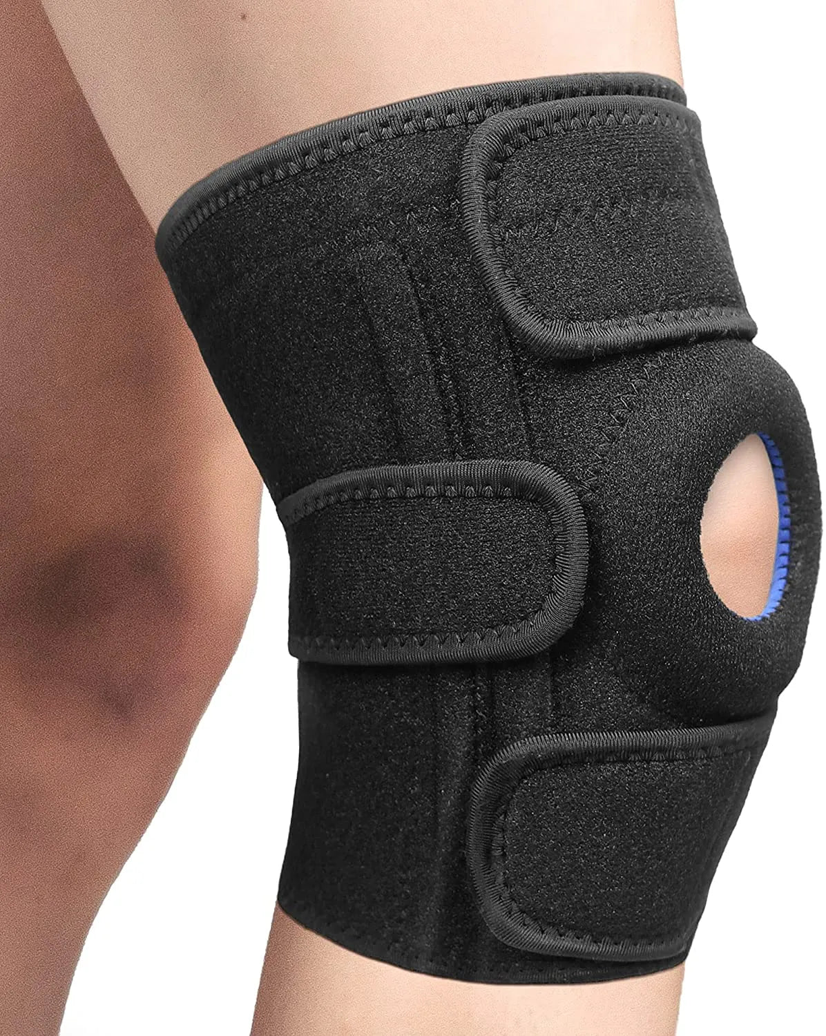 Open Patella Knee Support Brace – Adjustable Compression Sleeve for Pain Relief & Sports Injury Recovery.      2 PIECES(For 2 Knees)