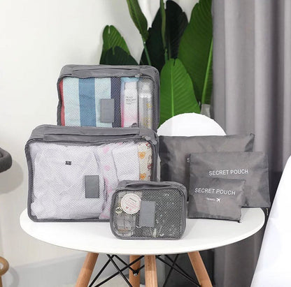 6 Pcs Travel Storage Bag + Tavel Shoe bag Organizer Deal