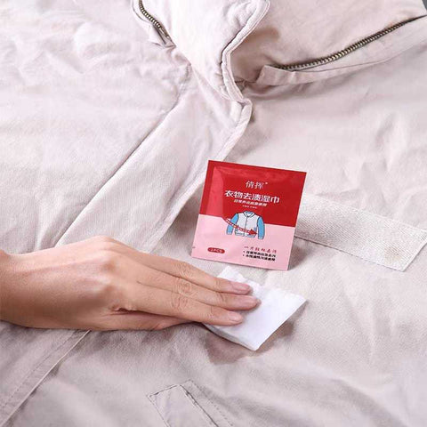 CLOTHES STAIN REMOVAL WET WIPES STAIN INDIVIDUALLY WRAPPED