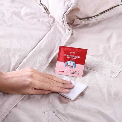 CLOTHES STAIN REMOVAL WET WIPES STAIN INDIVIDUALLY WRAPPED