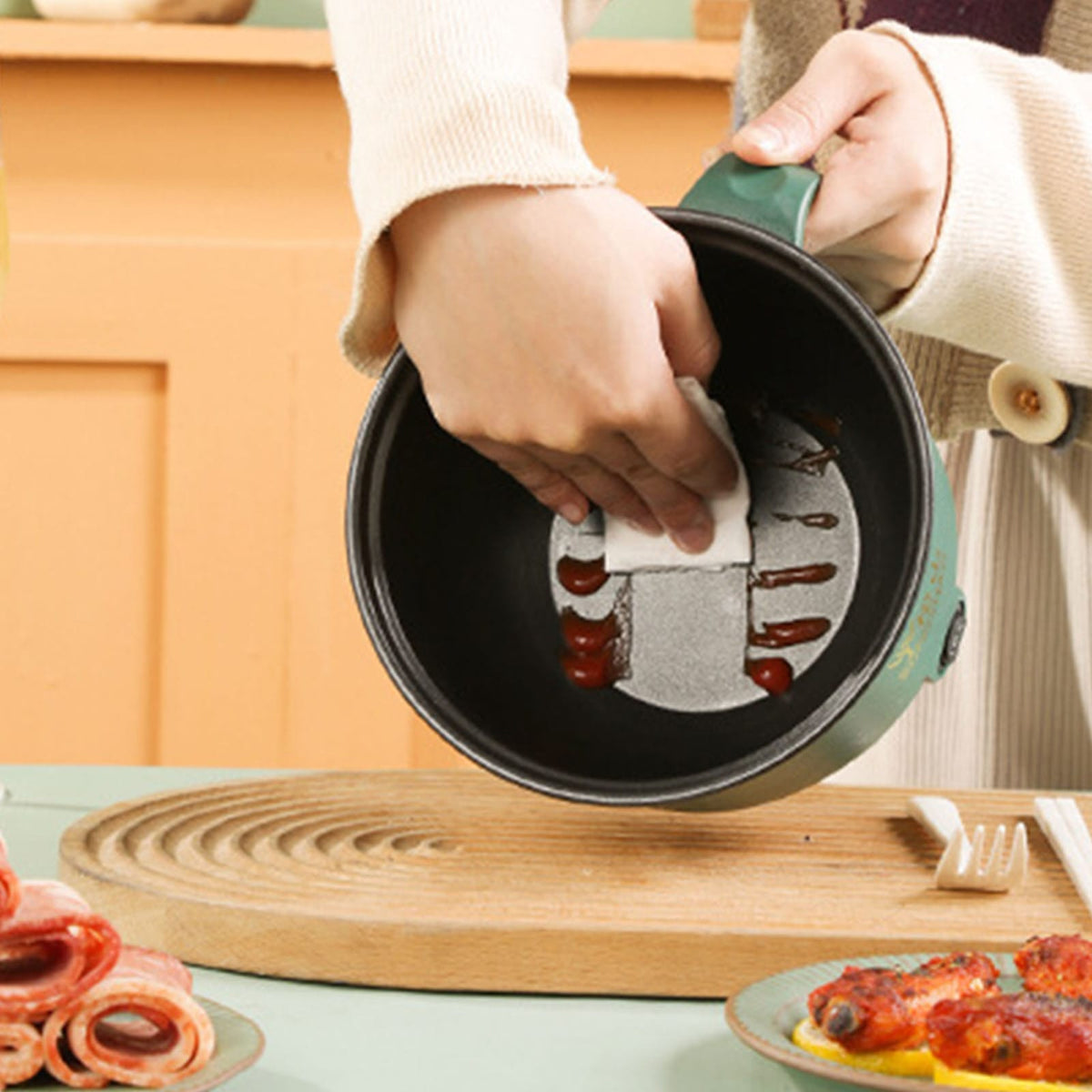 Multifunctional Mini Electric Cooking Hotpot