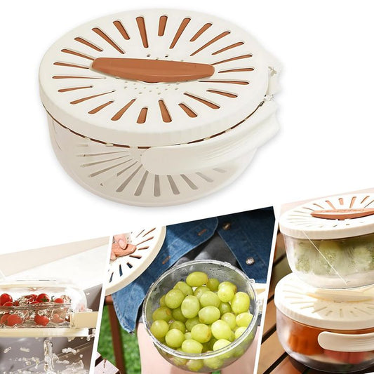 Multifunctional Fruit And Vegetable Draining Basket With Lid