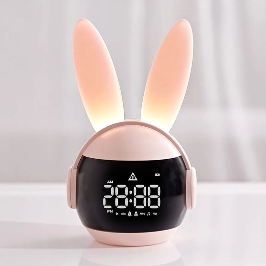 Adorable Rabbit Digital LED Alarm Clock