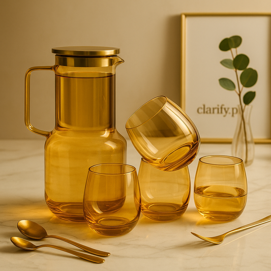 Amber Luxe 7-Piece Glassware Set