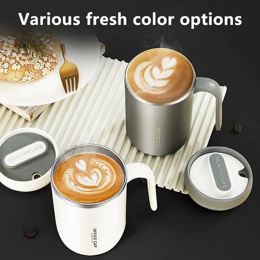 Travel Insulated Carry Mug With Handle (Stainless Steel)