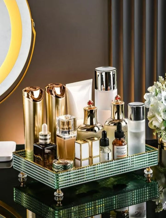 Multipurpose Transparent cosmetics storage Tray